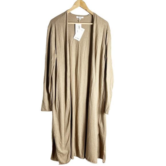 Splendid Evereve Nyla Silk Blend Heather Camel Mid Cardigan Sweater Size XL - Picture 5 of 13